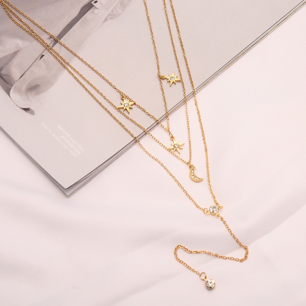 💕 Last one Moon N Star Long Necklaces - Picture 5 of 14